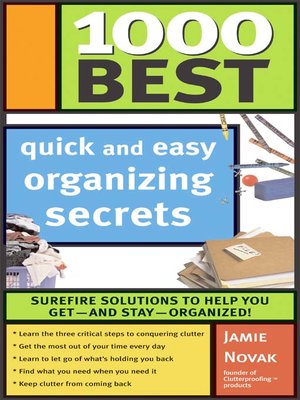 cover image of 1000 Best Quick and Easy Organizing Secrets